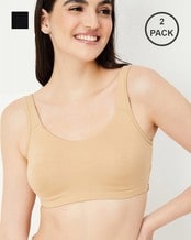 Pack of 2 Non-Wired Full-Coverage Camisole Bras