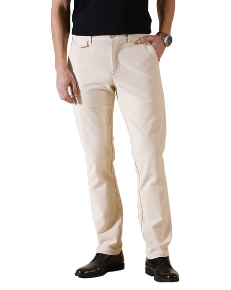 Buy Beige and Cream Combo of 2 Men Pants Cotton for Best Price, Reviews,  Free Shipping