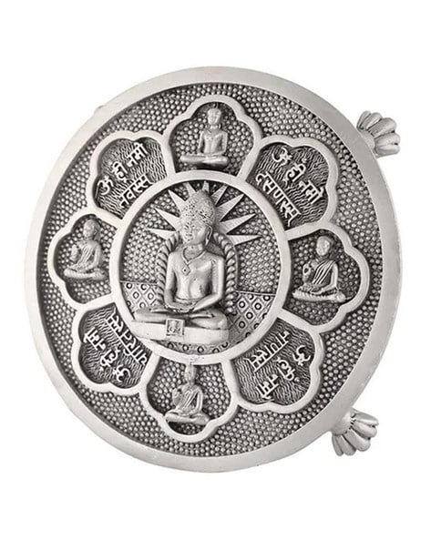 Women Sterling Silver Jain Siddhachakra Idol