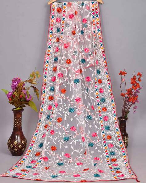 Embroidered Lace Dupatta Price in India