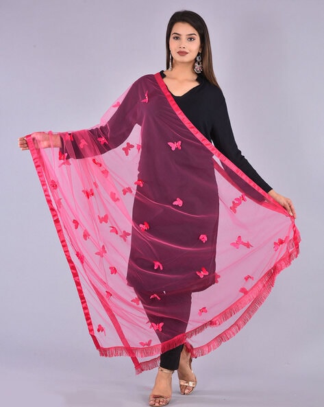 Embroidered Lace Dupatta Price in India