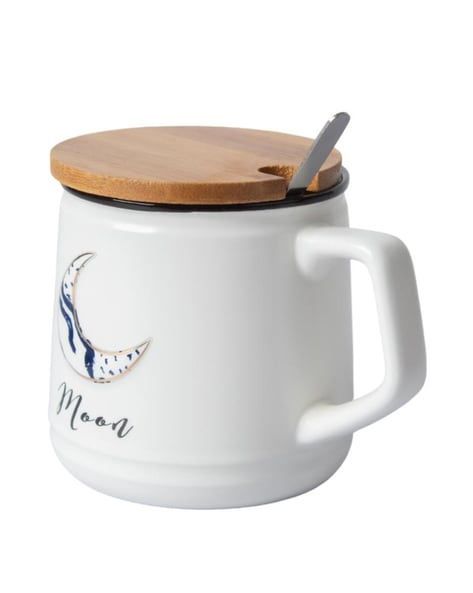 Buy Lucky Coffee Mug With Warmer, Lid and Spoon Online In India – Skyborn