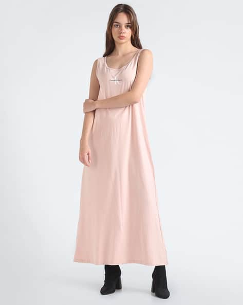 Calvin Klein Jeans Women Monologo Print Long Tank Dress