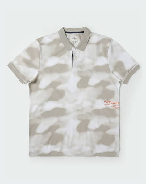 Pepe Jeans Men Printed Regular Fit Polo T-Shirt