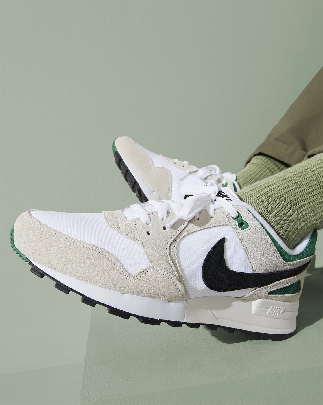 Buy NIKE Air Pegasus '89 Lace-Up Sneakers | White & Beige Color