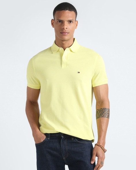 Tommy jeans yellow shirt hotsell