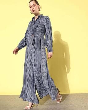 quiero Women Printed Jumpsuit with Waist Tie-Up-picture-43