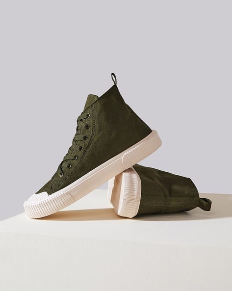 Men Colourblock Lace-Up Sneakers