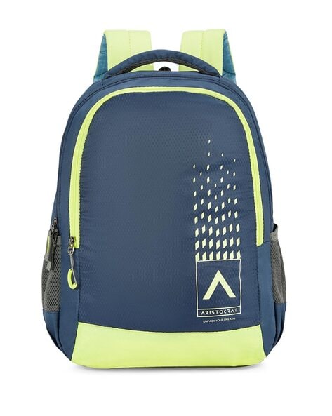 Graphic Print Back Pack with Zip-Closure