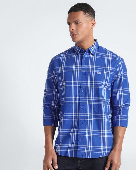 Blue tommy shops hilfiger shirt