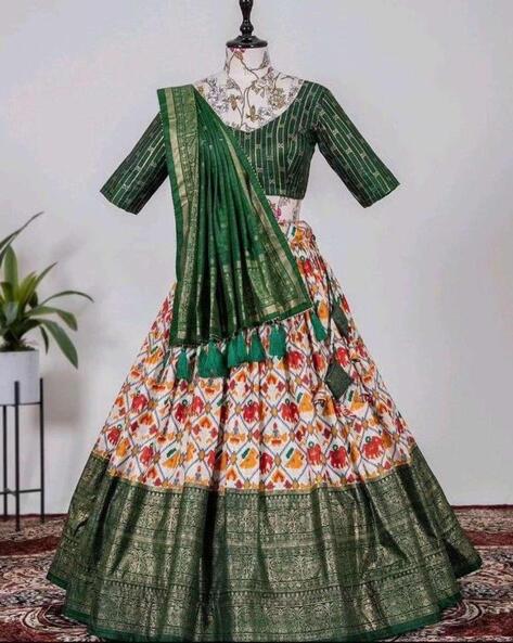 Ikkat lehengas outlet with price