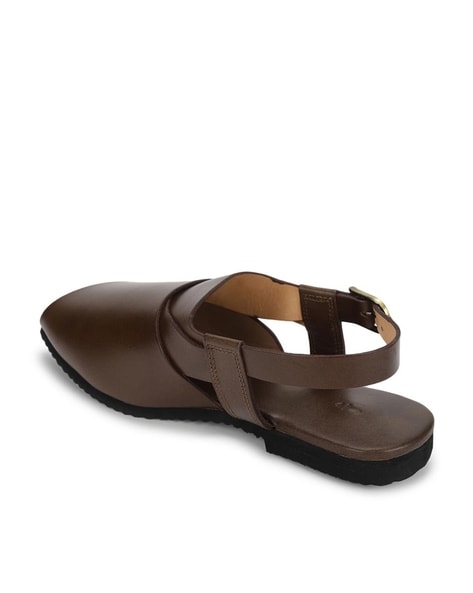 Buy Black Leather Sandals for Men Online at Fabindia | 20146670