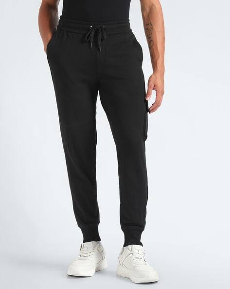 Men Badge HWK Joggers with Drawstring Waist