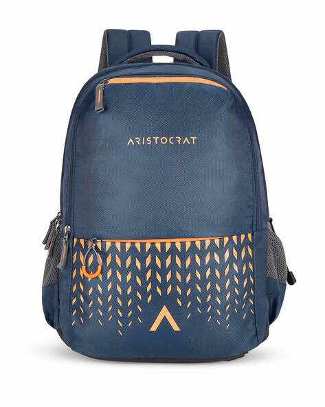 Graphic Print Back Pack with Zip-Closure