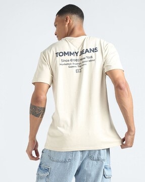 Tommy Jeans Classic Linear Logo-Embroidered Cotton T-Shirt