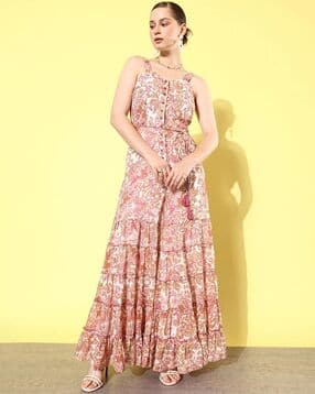 quiero Women Floral Print Jumpsuit with Insert Pockets-picture-45