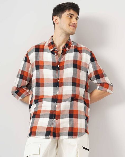 Celio Men Checked Regular Fit Shirt