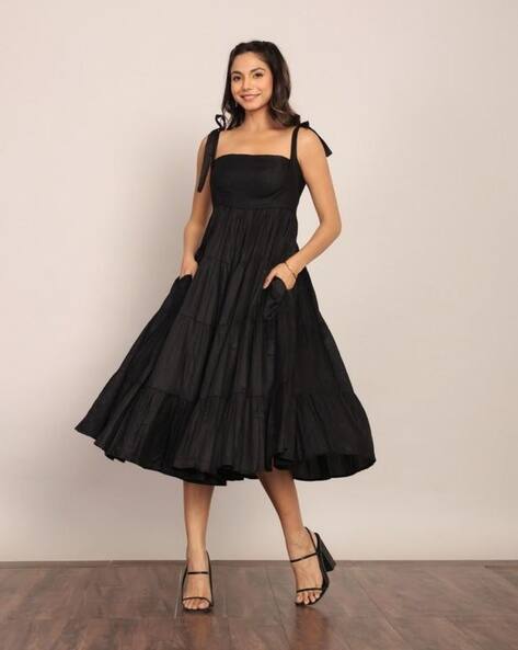 Buy KAORI BY SHREYA Boat-Neck Fit & Flare Dress Online | Ajio.com Buy KAORI BY SHREYA Boat-Neck Fit & Flare Dress Online | Ajio.com