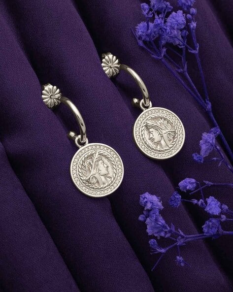 Buy SILBERRY Women Sterling Silver Drop Earrings Silver Color
