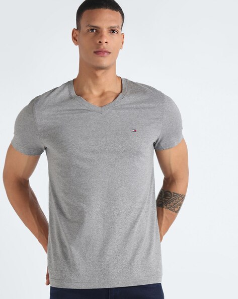 Men WCC Essential Regular Fit Cotton V-Neck T-Shirt