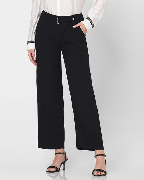 Buy Black Trousers Pants for Women by Vero Moda Online Ajio