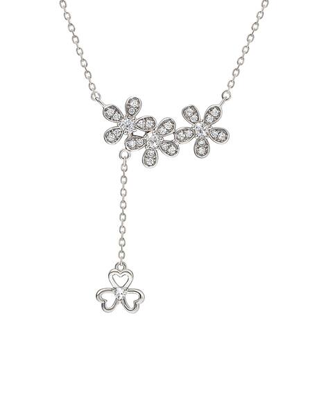 Herbarium Pandora Sparkling Leaves Necklace Cherry Blossom PANDORA