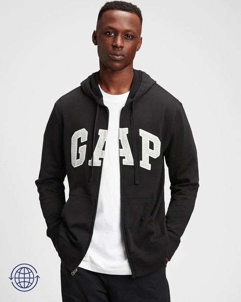 Gap black zip up hoodie new arrivals