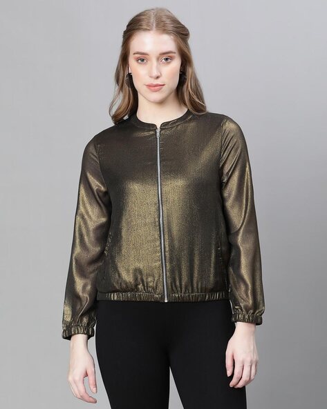 Buy Gold Jackets Coats for Women by Oxolloxo Online Ajio