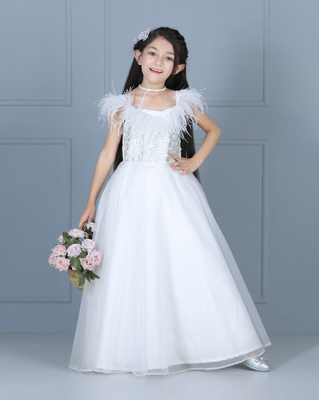 Buy White Dresses & Frocks for Girls by AARIKA GIRLS ETHNIC Online | Ajio .com