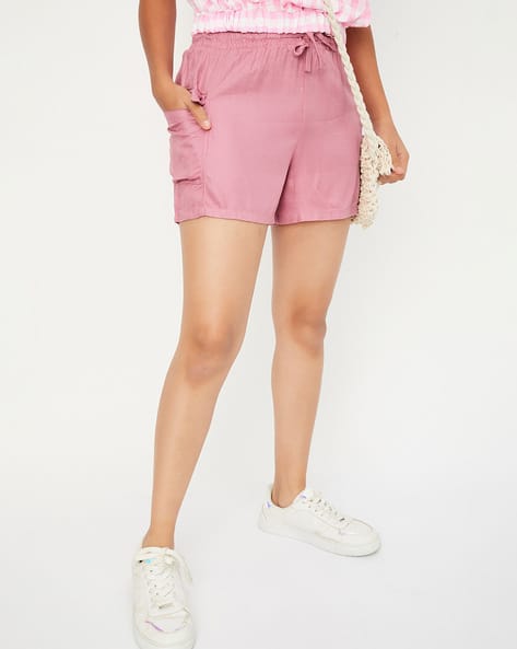 Buy Pink Shorts 3/4ths for Girls by MAX Online