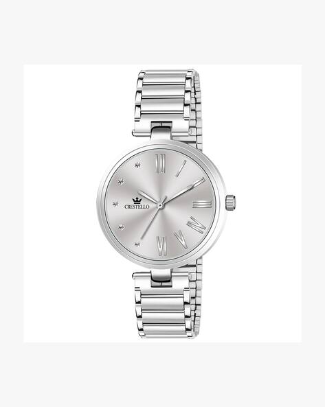 Crestello Women CR-DZL141- SLV Analogue Wrist Watch with Deployant Clasp