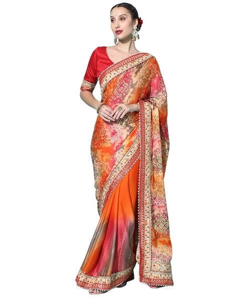 Trendy oft Dola Silk Saree with Warli Print and Sequence Work and Bentex  Zari Border