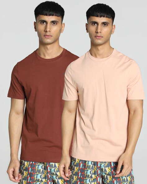 Pack of 2 Regular Fit Crew-Neck T-Shirts