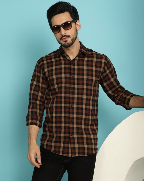 Men Checked Regular Fit Shirt