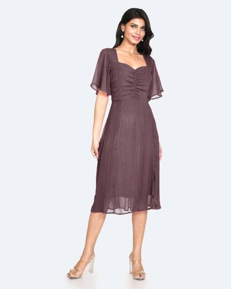 Zink London Women Sweetheart-Neck A-Line Dress