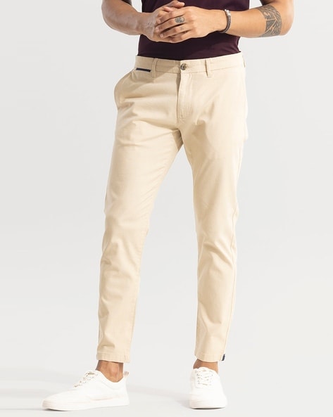 Straight Fit Flat-Front Pants