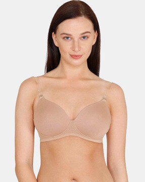Buy Women's Zivame Beige Padded Wired 3/4th Coverage Multiway Bra