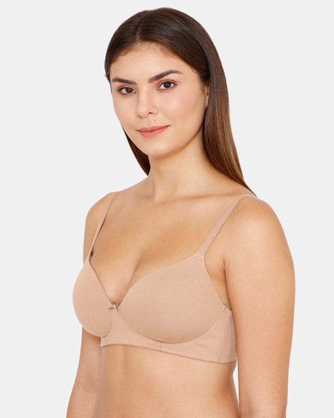 Buy Zivame Beautiful Basics Padded Non Wired 3-4th Coverage T-Shirt Bra -  Roebuck online