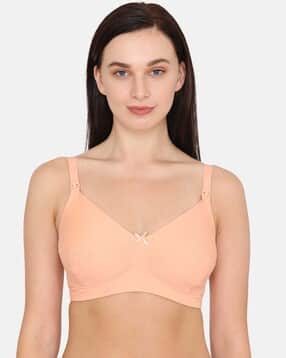 Zivame TRUE Curv Double Layered Non Wired Non Padded Full Coverage Maternity / Nursing Bra - Peach Pearl-picture-1