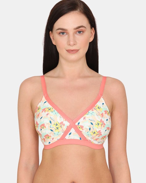 Buy Zivame Rosaline Double Layered Non Wired 3-4th Coverage Super Support  Bra - Pink Lemonade online