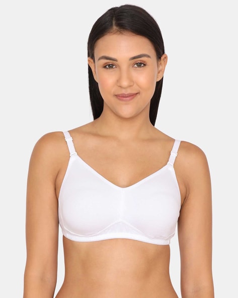 Buy ZIVAME White Womens Non Padded Non Wired Lace Bra