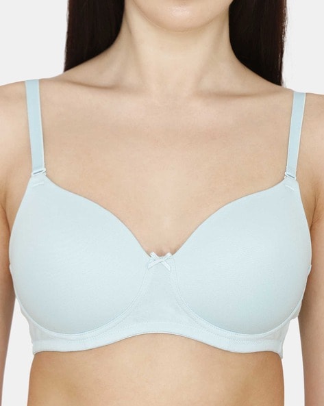 Buy Zivame Padded Non Wired 3/4th Coverage T-shirt Bra-clearwater