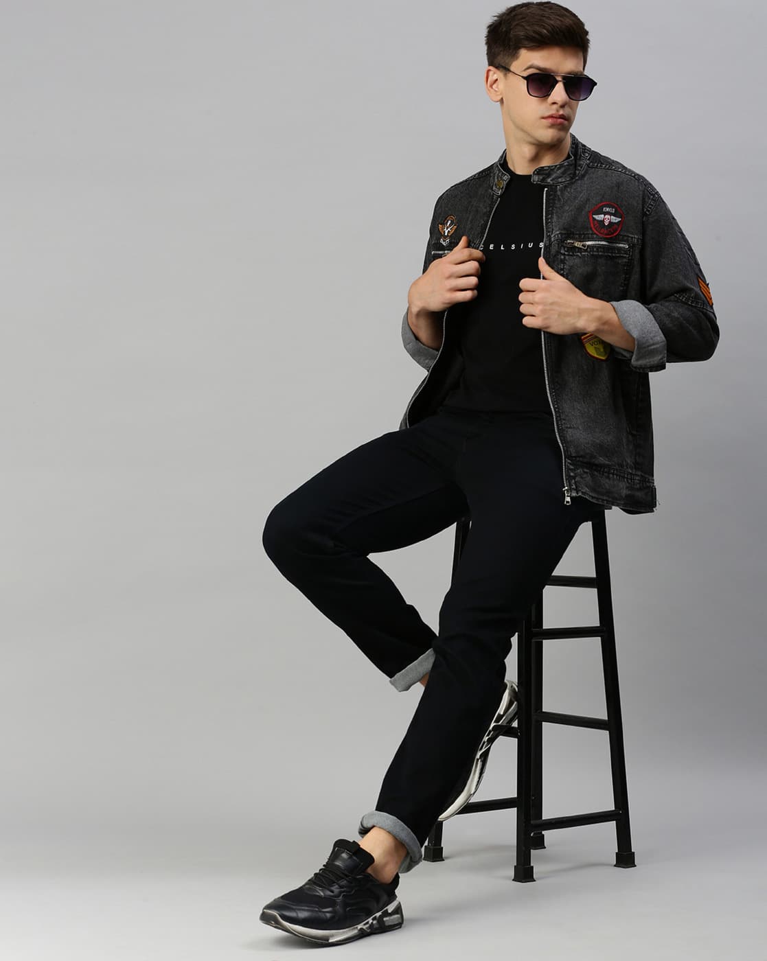 Buy Black Jackets & Coats for Men by VOGATI Online | Ajio.com