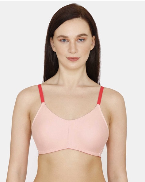 Buy Zivame Padded Non Wired 3-4th Coverage Backless Bra - Powder Pink Online