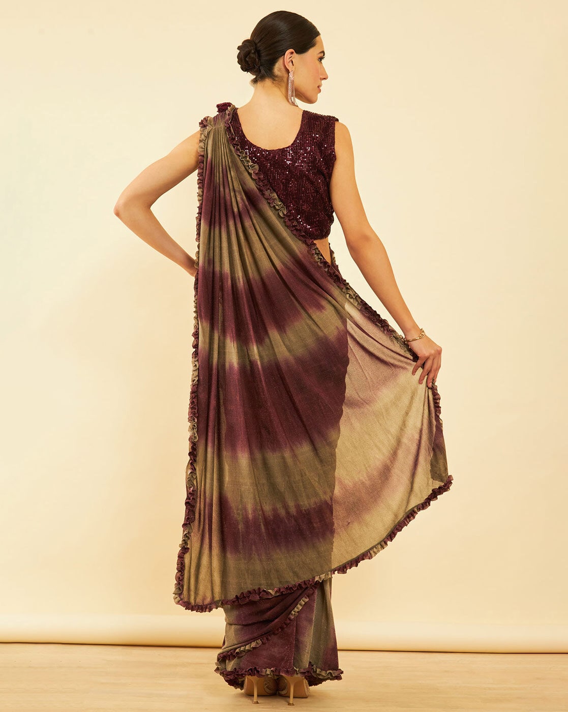 Women's Wine Hosiery Saree Shapers Collection at Soch India