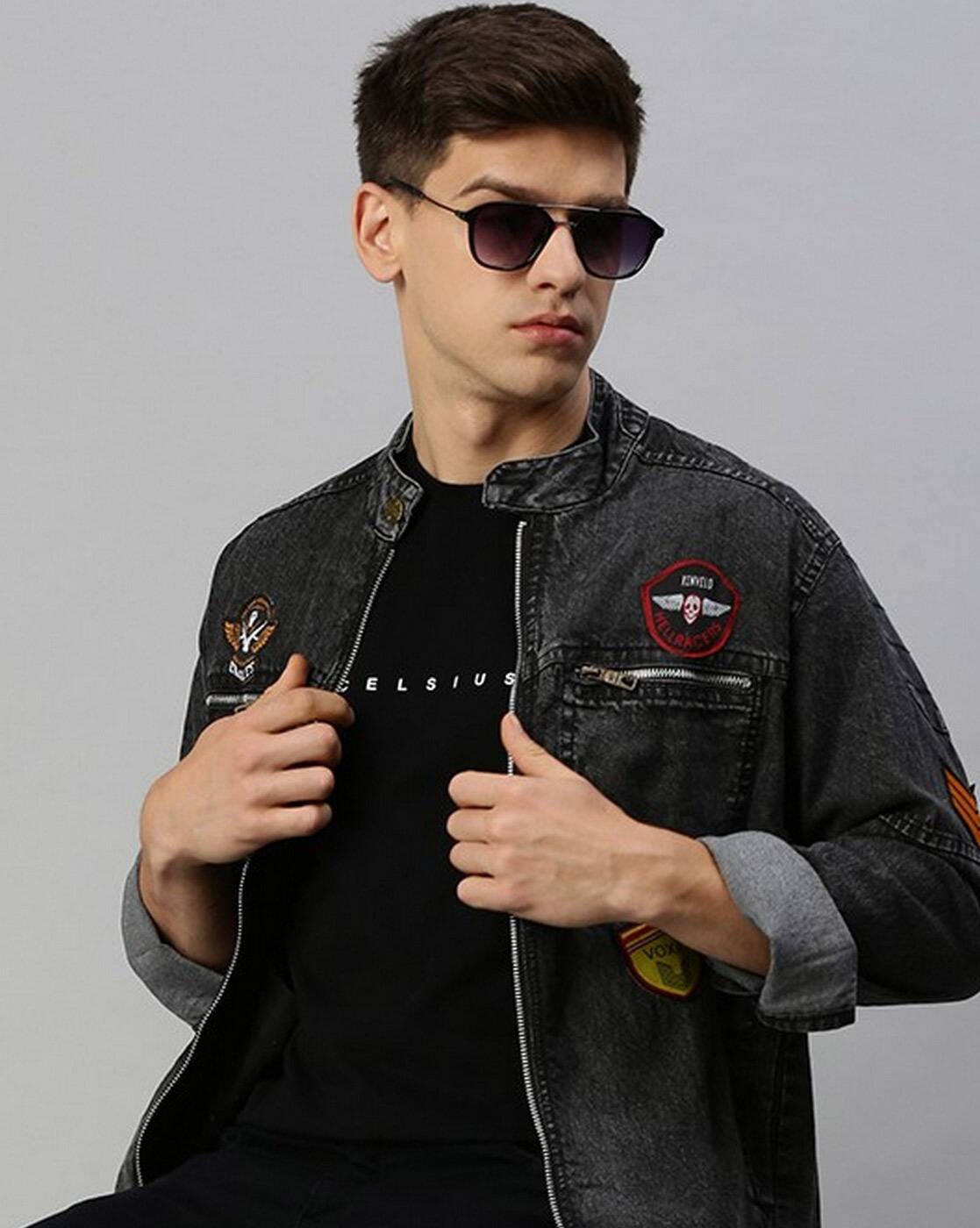 Buy Black Jackets & Coats for Men by VOGATI Online | Ajio.com