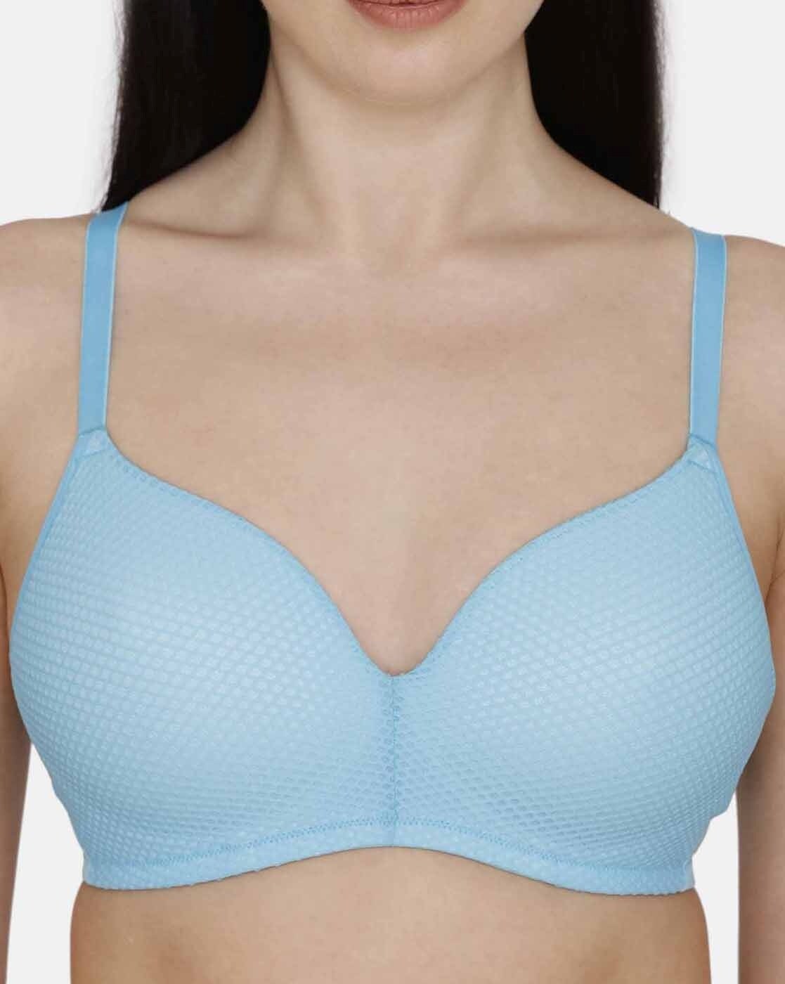 Buy Zivame Beautiful Basics Double Layered Non Wired Full Coverage Backless  Bra - Crystal Seas at Rs.389 online