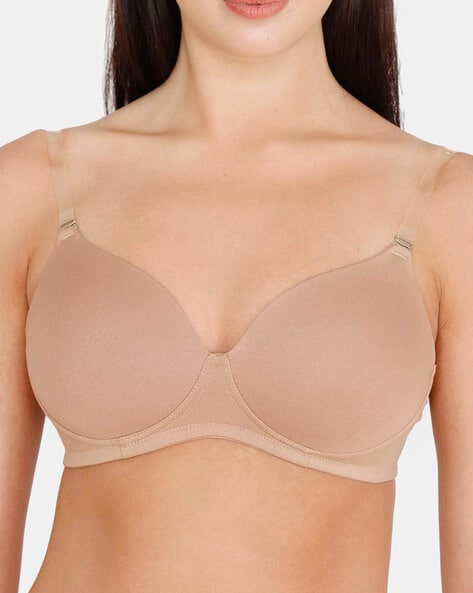 Buy Zivame Essentials Double Layered Non Wired Full Coverage T-Shirt Bra -  Roeback at Rs.549 online