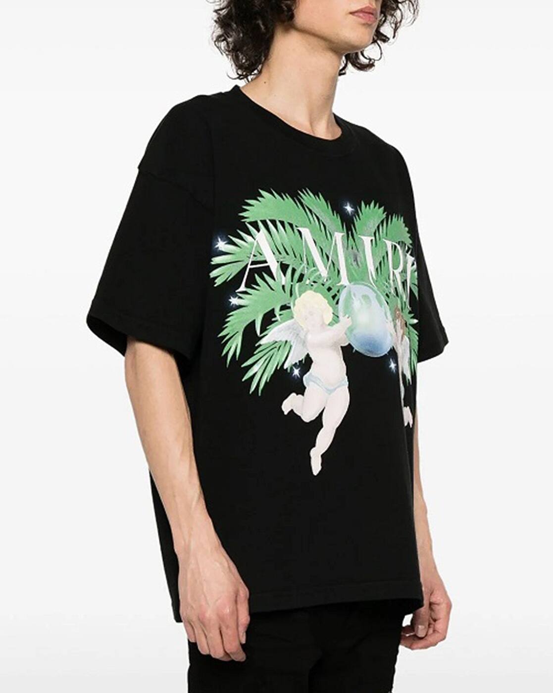 Buy AMIRI Airbrush Cherub Cotton Regular Fit T-Shirt | Black