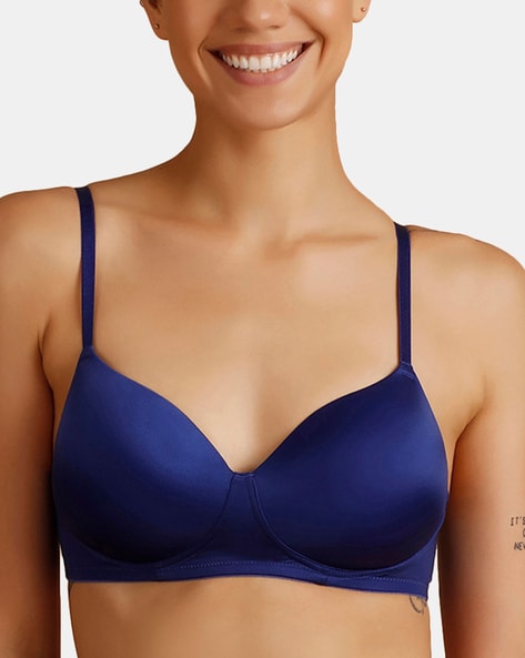 Buy Zivame Primrose Padded Wired 3/4th Coverage Lace Bra - Dark Purple at  Rs.648 online
